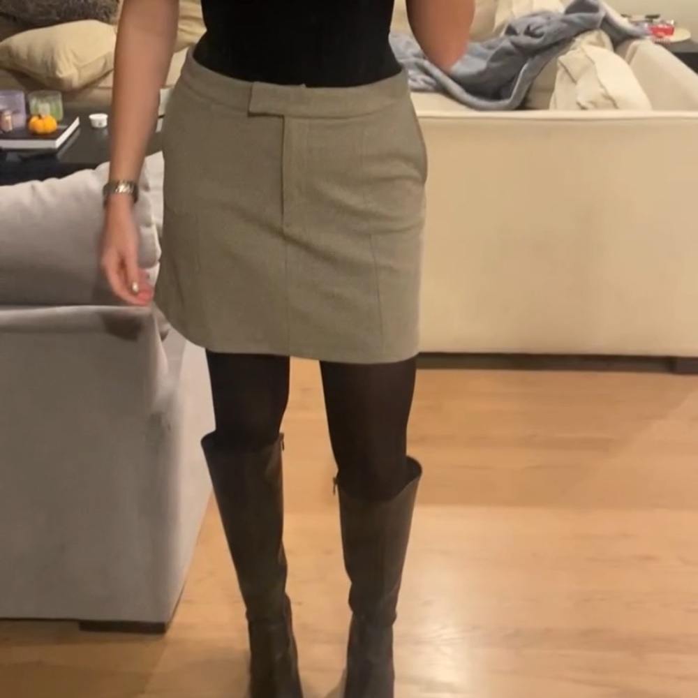 Free People A-line tweed mini skirt